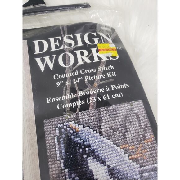 NEW RARE WHALE DESIGN WORKS vertical rise counted cross‎ stitch kit vintage snow - Picture 4 of 5